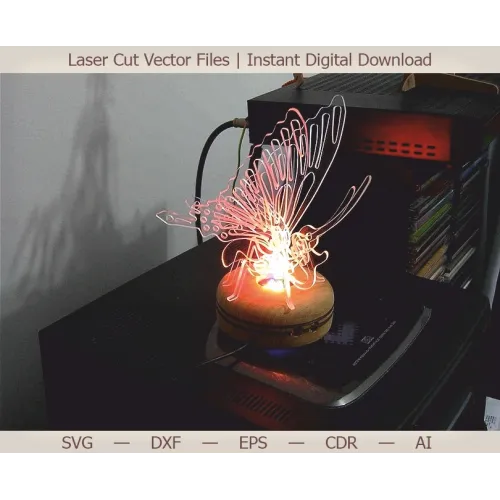 Sommerfugl 3D laserskåret vektor skabelon - SVG DXF EPS CDR AI