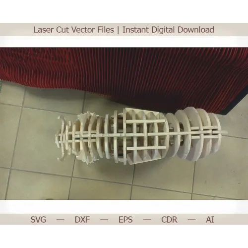 3D-laserskåret vektorskabelon til CNC og laser med vildsvin