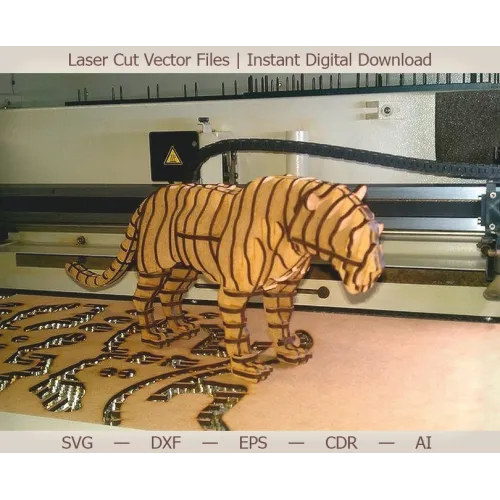 Panther 3D laserskåret vektorfil til CNC og laserskærere