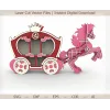 Ponyvogn laserskåret vektor skabelon til laserskærer