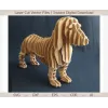 Gravhund 3D laserskåret vektorfil - Lagdelt hundeskabelon (SVG, DXF, EPS, AI, CDR)