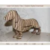  Gravhund 3D laserskåret vektorfil - Lagdelt hundeskabelon (SVG, DXF, EPS, AI, CDR)