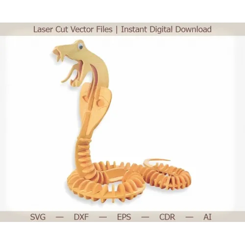  Cobra 3D laserskåret vektor skabelon