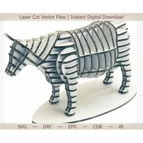  Laserskåret 3D-kovektorskabelon til CNC og laserskæring