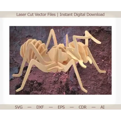  3D Mier Lasergesneden Vector Sjabloon - SVG DXF EPS AI
