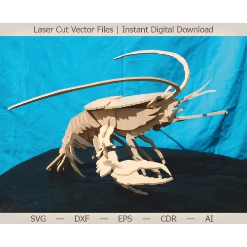  Krebs 3D laserskåret vektor skabelon