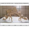  Stegosaurus laserskåret 3D-puslespilvektorfil til CNC og laserskærere