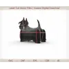 Skotsk terrier 3D laserskåret vektorskabelon (SVG, DXF, EPS)