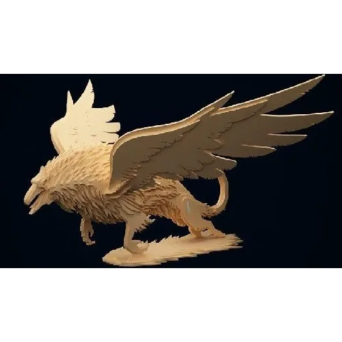  Griffin 3D-lagdelt laserskåret vektorskabelon