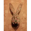 Kaninhoved vægmontering - 3D lagdelt laserskåret vektor skabelon
