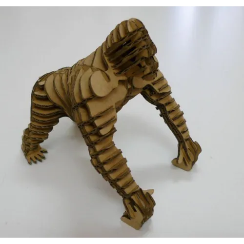  Laserskåret vektorskabelon - 3D lagdelt gorilla