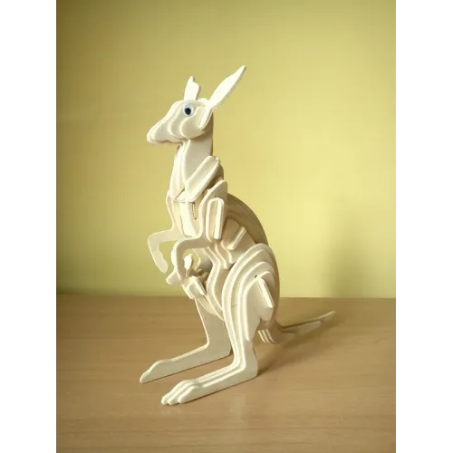  Kangaroo 3D laserskåret vektorskabelon til krydsfiner og akryl