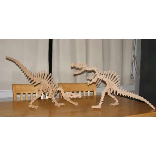  Spinosaurus 3D-skelet laserskåret vektorskabelon (SVG, DXF, PDF)