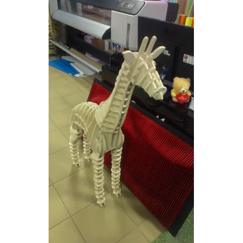  Giraf 3D laserskåret vektorfil – Stående girafskulptur
