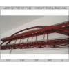  Szablon wektorowy łukowego mostu wycinanego laserowo