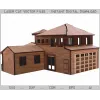  ملفات متجهة للقطع بالليزر لنموذج منزل معماري - SVG DXF EPS AI
