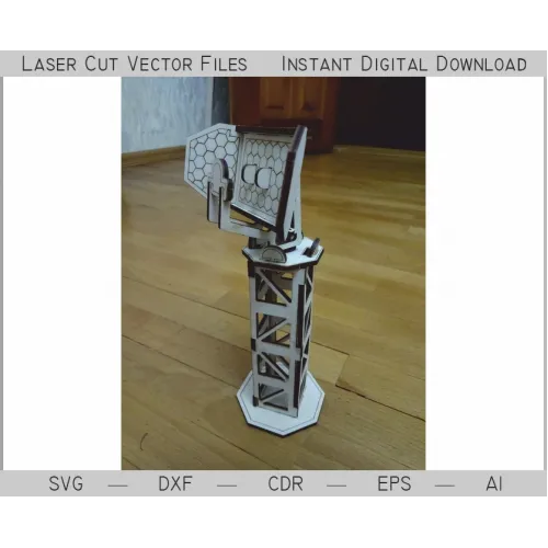  Fișier vectorial decupat cu laser pentru turn de comunicații pentru descărcare instantanee