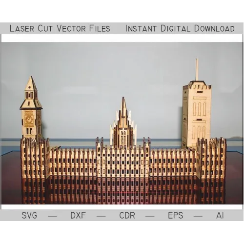  Szablon wektorowy wycinany laserowo Big Ben – do natychmiastowego pobrania
