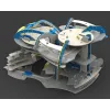  Plik wektorowy do cięcia laserowego wielopoziomowego w futurystycznym mieście Alien City