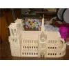 Szablon wektorowy wycinany laserowo z katedrą Notre-Dame