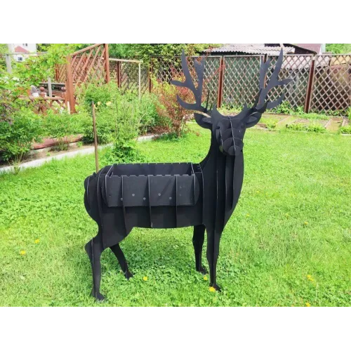  Hjorte Barbecue Grill Laserskåret Vektor Skabelon