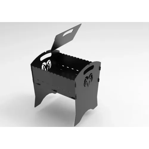  Foldbar grill - laserskåret vektorfil