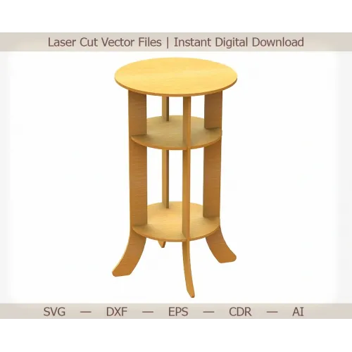  Rund vaseholder — Laserskåret vektorfil (SVG, DXF, EPS, CDR, AI)