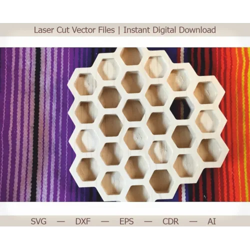  Honeycomb Hot Stand laserskåret vektorfil (SVG DXF EPS CDR AI)