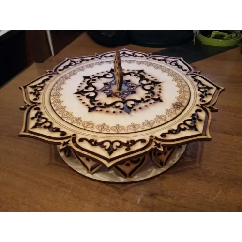  Slikskål med ornament — Laserskåret vektorskabelon