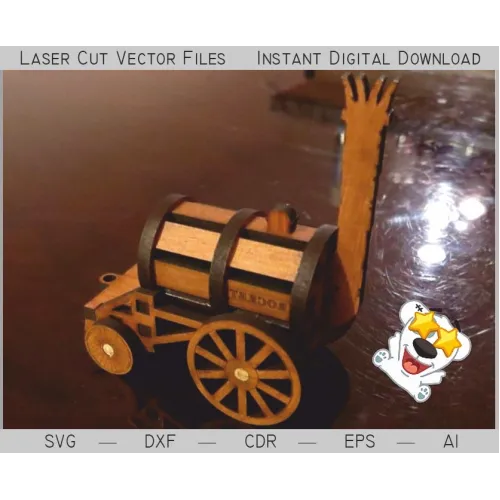  Feltkomfur laserskåret vektorfil til miniaturemodel