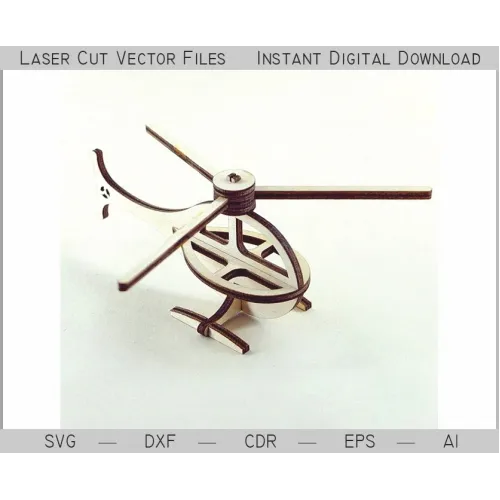  Helikopter laserskåret vektorfil til CNC og laserskærere