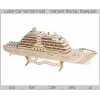  Krydstogtskib laserskåret vektorfil - lagdelt 3D-model