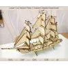  3D-sejlskib laserskåret vektorfil