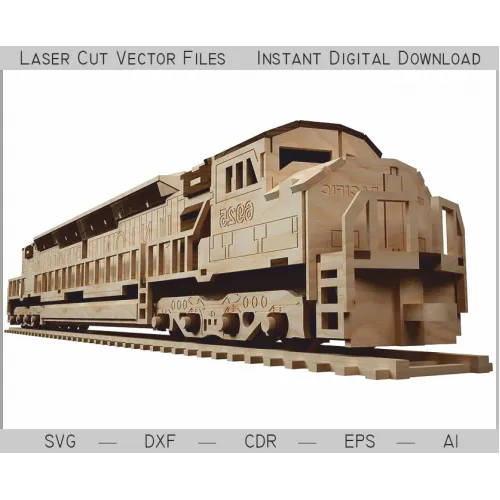  EMD 6925 Lokomotiv Laserskåret Vektorfil