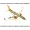  Laserskåret vektorskabelon til passagerfly — 3D-flymodel (SVG, DXF, AI)