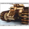  Tank B1 bis laserskåret vektor skabelon