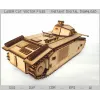  Tank B1 bis laserskåret vektor skabelon