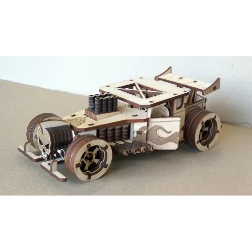  Bone Shaker Hot Rod laserskåret vektorfil