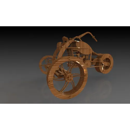  Chopper Trehjulet Cykel 3D Laserskåret Vektor Skabelon