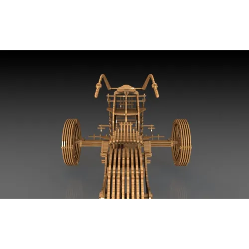 Chopper Trehjulet Cykel 3D Laserskåret Vektor Skabelon