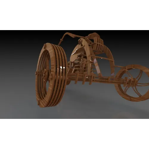  Chopper Trehjulet Cykel 3D Laserskåret Vektor Skabelon