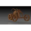  Chopper Trehjulet Cykel 3D Laserskåret Vektor Skabelon