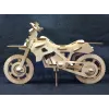  Motocrosscykel laserskåret vektorskabelon til 3D træmodel