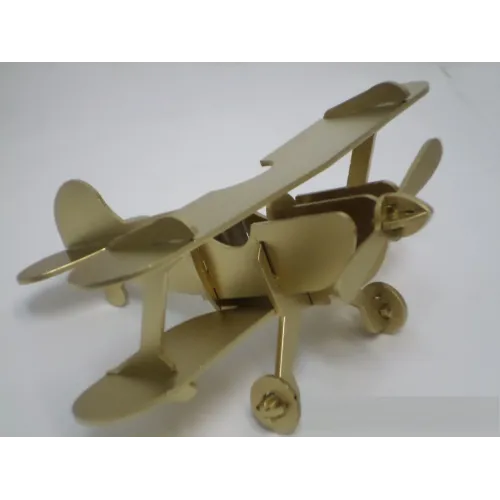 Biplan laserskåret vektorskabelon til 3D-model