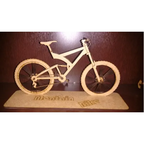  Mountainbike vektor laserskæringsfil — Detaljeret 3D-model skabelon