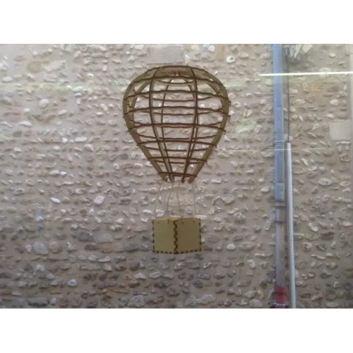 Varmluftballon 3D laserskåret vektor skabelon