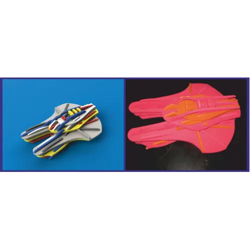  3D-lagdelt rumskib laserskåret vektorskabelon - download med det samme
