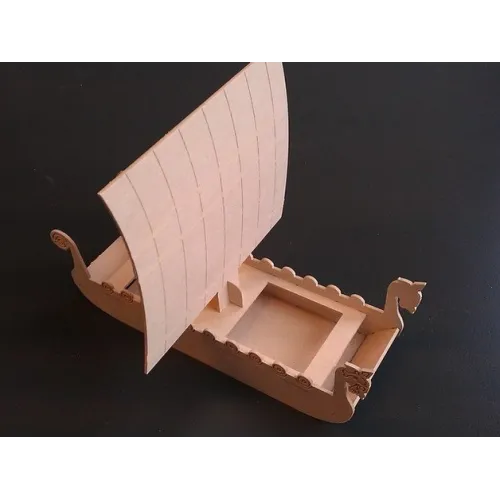  Viking Langskib Laserskærefil til Krydsfiner og MDF