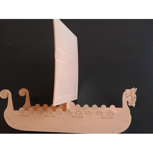  Viking Langskib Laserskærefil til Krydsfiner og MDF