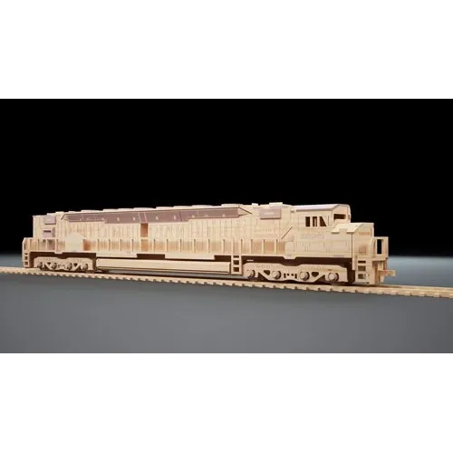  Laserskåret vektorfil til diesellokomotivmodel – download med det samme